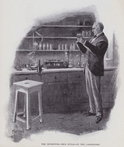 A detektív, új stílus, a laboratóriumban (litho)