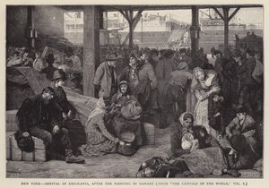 New York – Az emigránsok érkezése (litho)