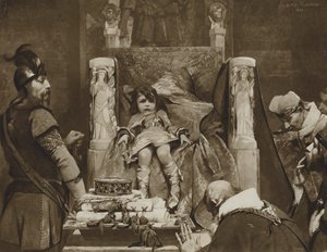 Clovis II, A frankok fiú fajtája (litho) alkotó: Albert Pierre René (after) Maignan