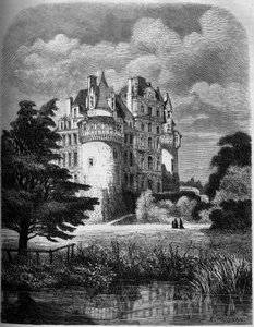 Chateau de la Loire: a Chateau de Brissac külső képe (reneszánsz építészet alkotó: Albert Pierre Rene Maignan