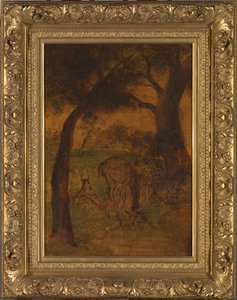 Egy szarvasivás, kb. 1870-es évek. alkotó: Albert Pinkham Ryder