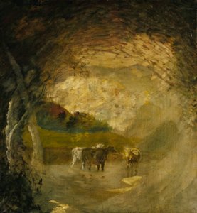 Tájkép fákkal és szarvasmarhákkal alkotó: Albert Pinkham Ryder