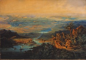 Szuezi-csatorna 1864 novemberében (olaj, vászon)