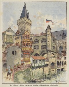 Robidas Old Paris egyik sarka az Exposition Universelle-ben alkotó: Albert Robida