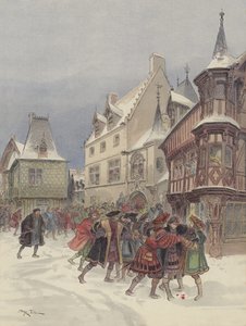Havas csata Romorantinnál, a sebesült király megrohamozza Saint-Pol házát