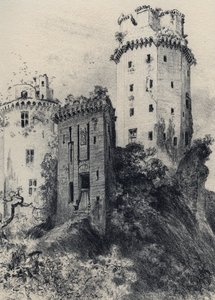 Largoet erőd (elf tornyai) - Ó-Franciaország - Bretagne - szövegek, rajzok és litográfiák, Albert Robida (1848-1926) keltezetlen 19. század vége alkotó: Albert Robida