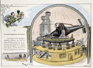 Futurisztikus kánon - Robida „” A háború a huszadik században” című részében alkotó: Albert Robida