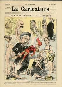 Albert Robida (1848-1926) illusztrációja a La Caricature (1880) borítójához alkotó: Albert Robida