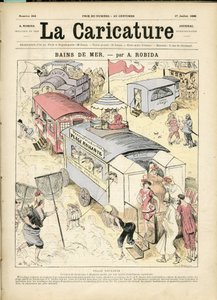 Albert Robida (1848-1926) illusztrációja a La Caricature (1880) borítójához alkotó: Albert Robida