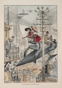 Illusztráció a Huszadik Századhoz: Elektromos élet alkotó: Albert Robida