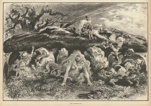 Korriganok, a breton legenda szellemei (litho) alkotó: Albert Robida
