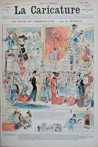 Megnyitó nap, a „La Caricature”-ből, 1891. május 7. (színes litó) alkotó: Albert Robida