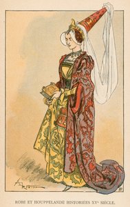 Dress and Houppelande Historiees XVe Siecle alkotó: Albert Robida