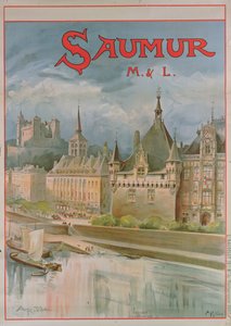 Saumur poszter (színes litho) alkotó: Albert Robida