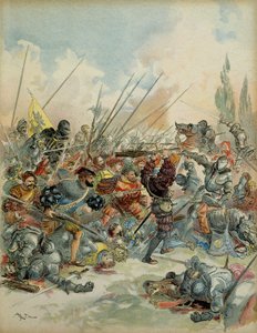 Hatodik olasz háború (1521-1526): I. Ferenc király (1494-1547) Paviában (Olaszország) február 24-én alkotó: Albert Robida