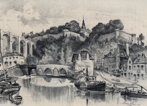 Dinan városa - Ó-Franciaország - Bretagne - szövegek, rajzok és litográfiák, Albert Robida (1848-1926) datálatlan 19. század vége alkotó: Albert Robida