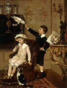 Nagymama házi kedvencei (olaj, vászon) alkotó: Albert Roosenboom