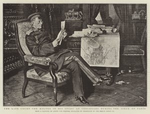 A néhai von Moltke gróf versailles-i tanulmányában Párizs ostroma alatt alkotó: Albert Sauvert