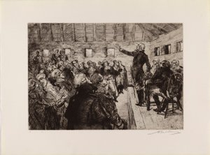 Washington megakadályozza a katonai diktatúrát (a "The Bicentennial Pageant of George Washington" című portfólióból)