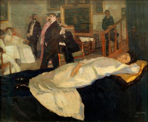 Atelierszene alkotó: Albert Weisgerber
