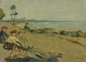 Fürdőstrand alkotó: Albert Weisgerber