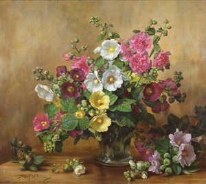 AB257 Szeptember végi hollyhocks alkotó: Albert Williams