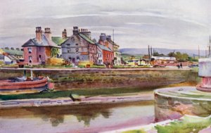 Glasson, on the Lune (színes litó) alkotó: Albert Woods
