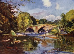 The Lower Hodder Bridges (színes litho)