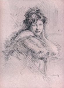 Egy nő litográfiai portréja, 1905