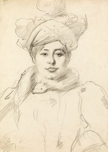 Kalapos nő, 1905 körül alkotó: Albert de Belleroche