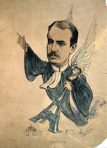 Georges Laguerre karikatúrája, 1900 körül (színes litó) alkotó: Albert de Korsak