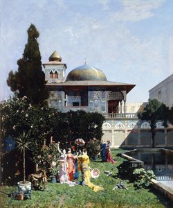 Egy sarok a hárem kertjében; A hárem kerti sarka, 1877