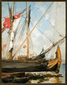 Vitorlások a Boszporuszon Törökországban Alberto Pasini (1826-1899) festménye 19. századi Genes, Galleria d