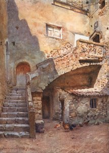 Palazzo Corvaia udvar, Taormina alkotó: Alberto Pisa