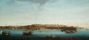 Valletta (Málta és környéke) hét nézetéből álló sorozat egyike, 1753 körül (olaj, vászon)