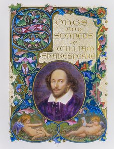 A könyv címlapján William Shakespeare színes portréja Alberto Sangorski művész által készített szép színes portréval. alkotó: Alberto Sangorski