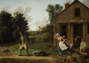 Rip Van Winklet otthonról üldözte Dame Van Winkle, 1880 alkotó: Albertus D.O Browere