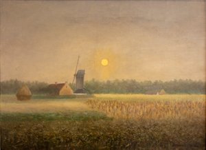Szélmalmok a Latemben a Holdfénynél alkotó: Albijn Van den Abeele