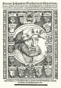 Johann of Schwarzenberg német moralista, költő és reformátor (metszet)