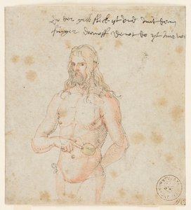 Önarckép, beteg, 1506-07 körül (barna toll és akvarell) alkotó: Albrecht (attr. to) Durer or Duerer
