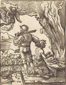 Ábrahám áldozata alkotó: Albrecht Altdorfer