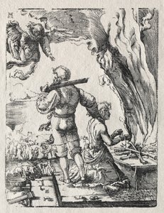 Ábrahám áldozata alkotó: Albrecht Altdorfer