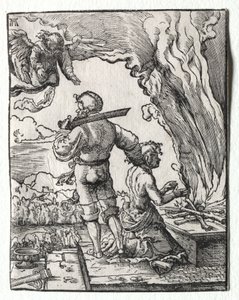 Ábrahám áldozata alkotó: Albrecht Altdorfer