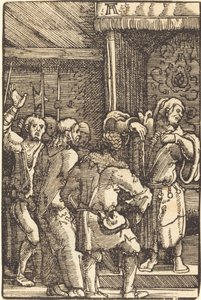 Krisztus Kaifás előtt alkotó: Albrecht Altdorfer