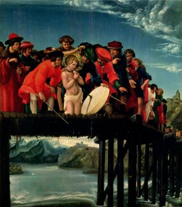 Német: Brückensturz des hl. Florian Szent Flórián mártíromsága alkotó: Albrecht Altdorfer