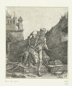 Szent Jeromos egy templom udvarában alkotó: Albrecht Altdorfer