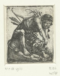 Herkules megöli a nemeai oroszlánt alkotó: Albrecht Altdorfer