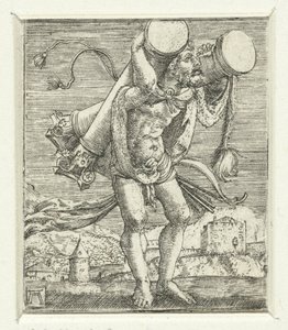 Herkules viszi az oszlopokat alkotó: Albrecht Altdorfer