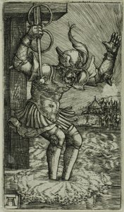 Horatius Cocles a Tiberisbe ugrik alkotó: Albrecht Altdorfer