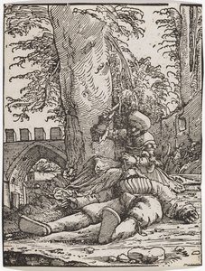 Jael megöli Siserát, kb. 1523. alkotó: Albrecht Altdorfer